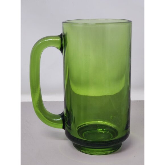 Vintage Emerald Green Glass‎ Beer Mug & Jagermeister 2 Shot Glasses Set - Picture 4 of 15